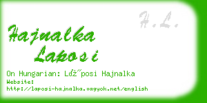 hajnalka laposi business card